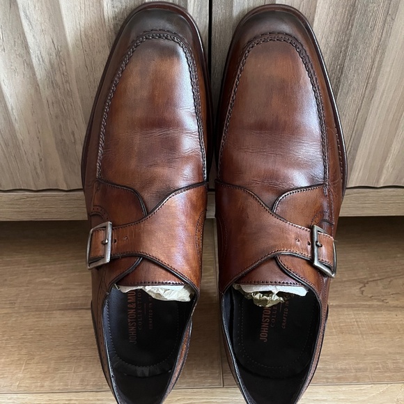 Johnston & Murphy Cormac Monk Strap Shoes, Mahogany Italian Calfskin – Men’s 8.5 main image 9